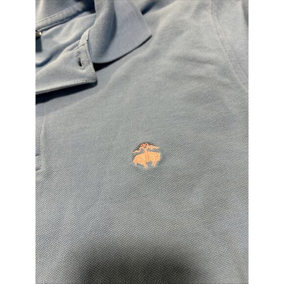 Brooks Brothers Green Polo Shirt Men’s small Blue Pig Performance Slim Fit - Picture 2 of 4